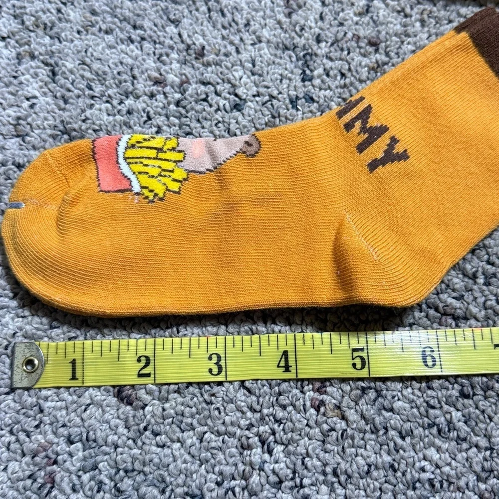 Boxed Set 5 Kids Striped Capybara Themed Socks Yellow Brown Orange Green NEW